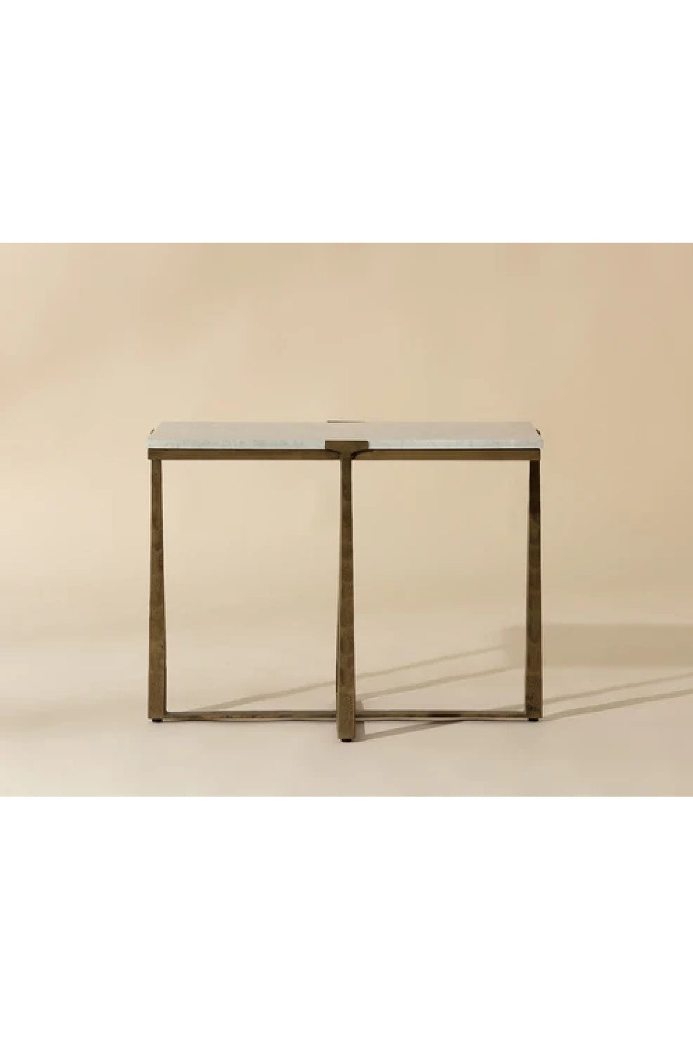 Modern European furniture - Rectangular White Marble Side Table - www.oroa.com | Oroa.com