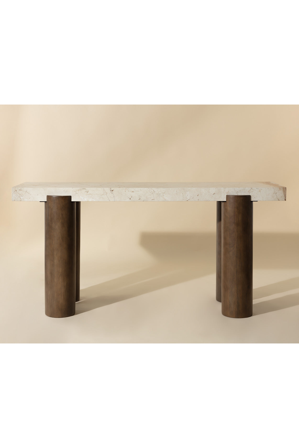 Modern European furniture - Cream Breccia Marble Console Table - www.oroa.com | Oroa.com