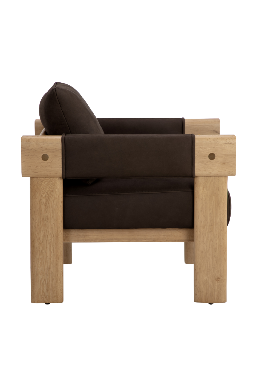 Modern European furniture - Oak Framed Leather Lounge Chair - www.oroa.com | Oroa.com