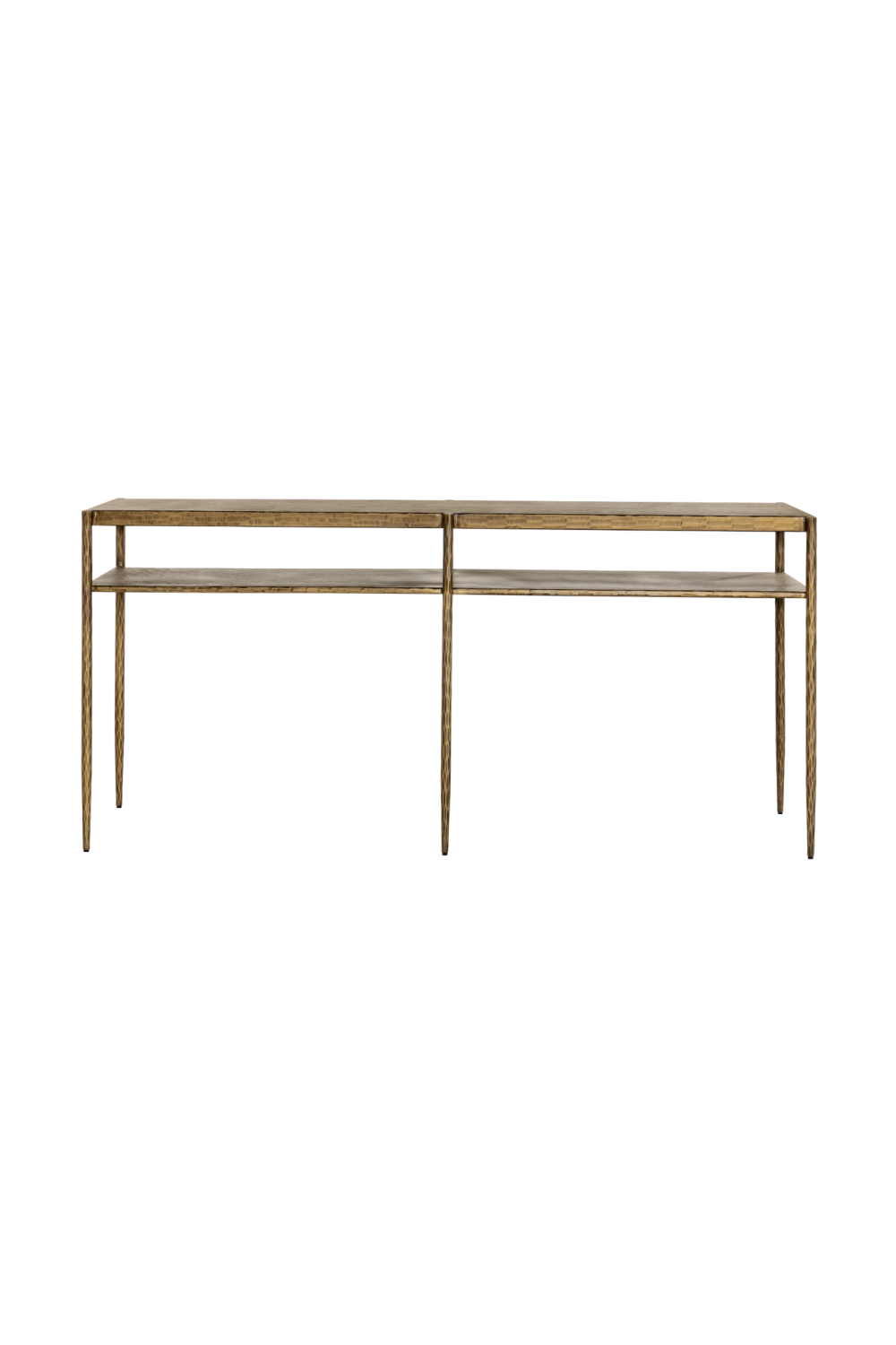 Modern European furniture - Antique Brass 2-Layer Console Table - www.oroa.com | Oroa.com
