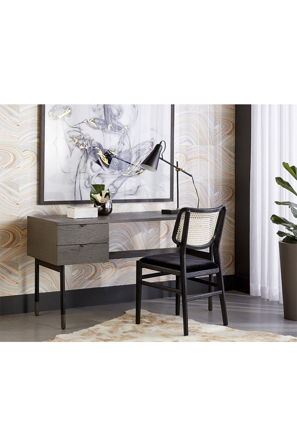 Modern European furniture - Black Cushioned Seat Dining Chairs (2) - www.oroa.com | Oroa.com