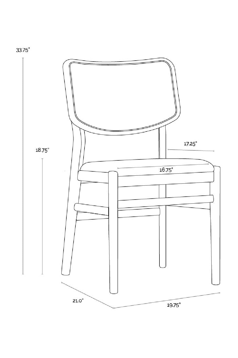 Modern European furniture - Black Cushioned Seat Dining Chairs (2) - www.oroa.com | Oroa.com