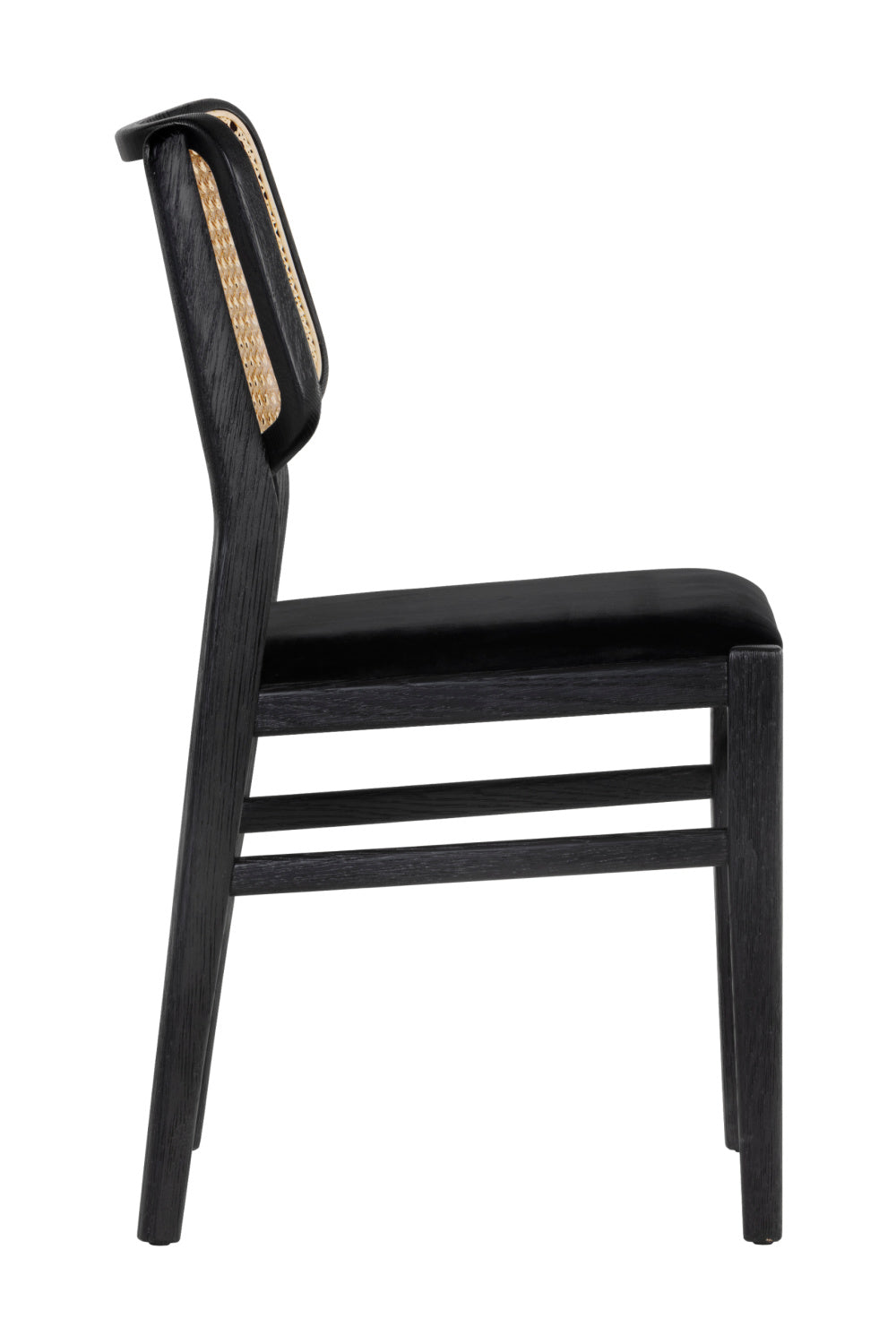 Modern European furniture - Black Cushioned Seat Dining Chairs (2) - www.oroa.com | Oroa.com