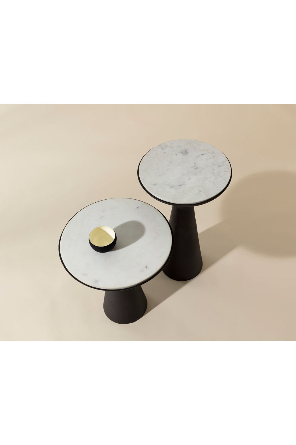 Modern European furniture - Bronze Base Nesting End Tables (2) - www.oroa.com | Oroa.com