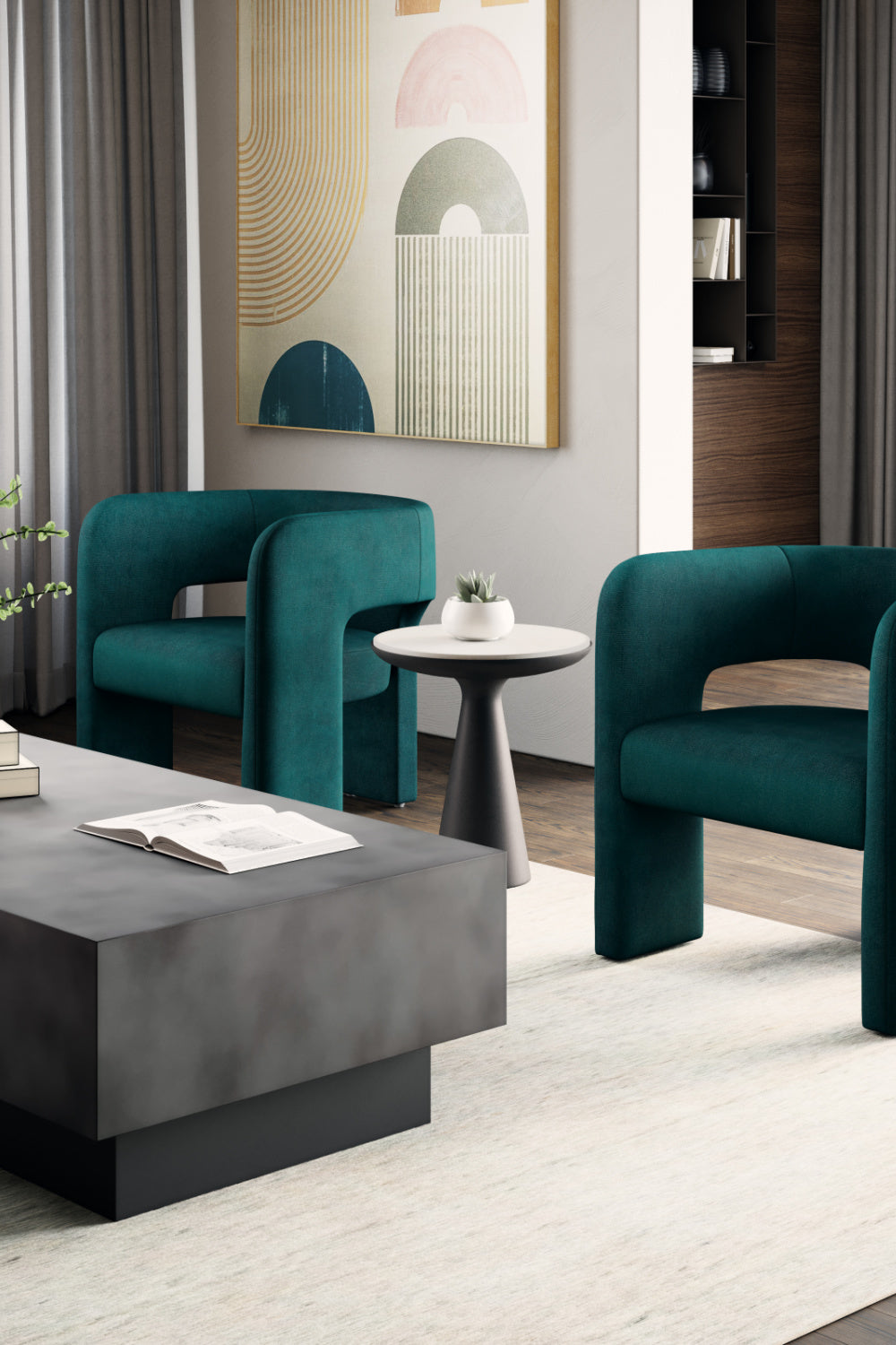 Modern European furniture - Bronze Base Nesting End Tables (2) - www.oroa.com | Oroa.com