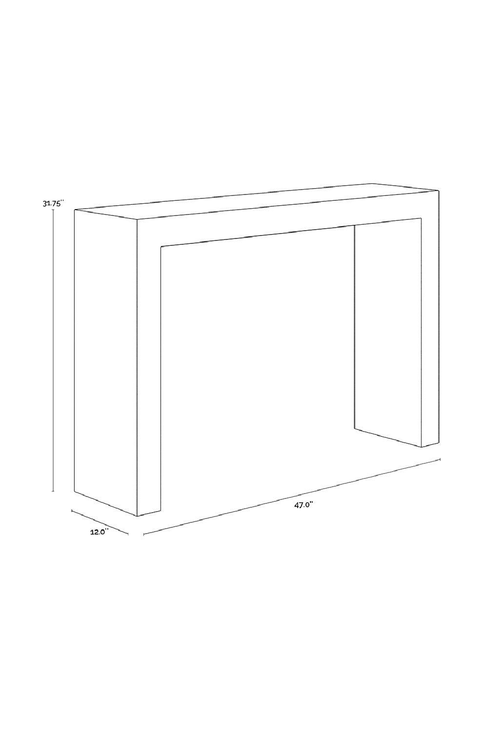 Modern European furniture - Black Marble-Look Indoor/Outdoor Console Table - www.oroa.com | Oroa.com