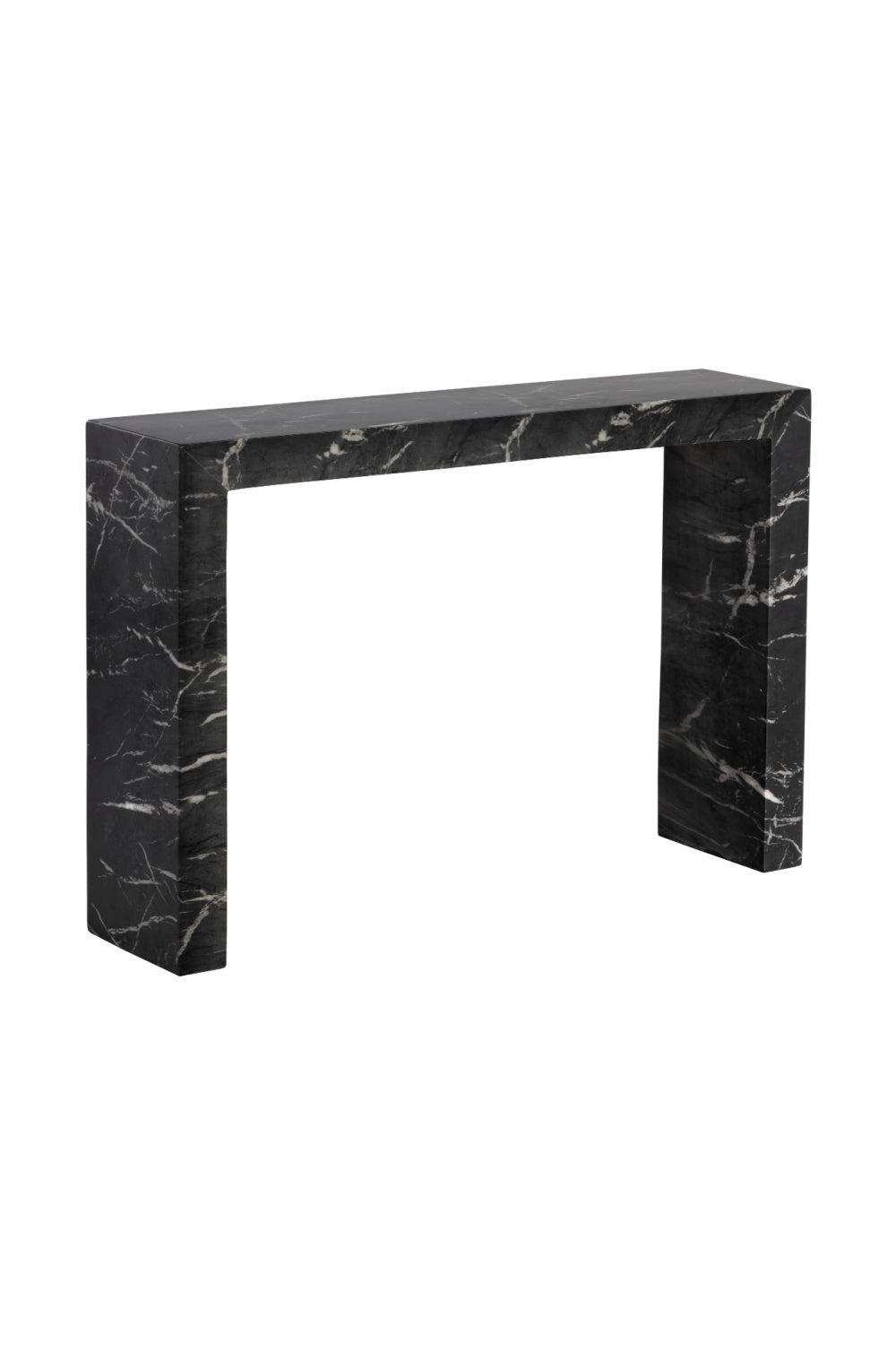 Modern European furniture - Black Marble-Look Indoor/Outdoor Console Table - www.oroa.com | Oroa.com