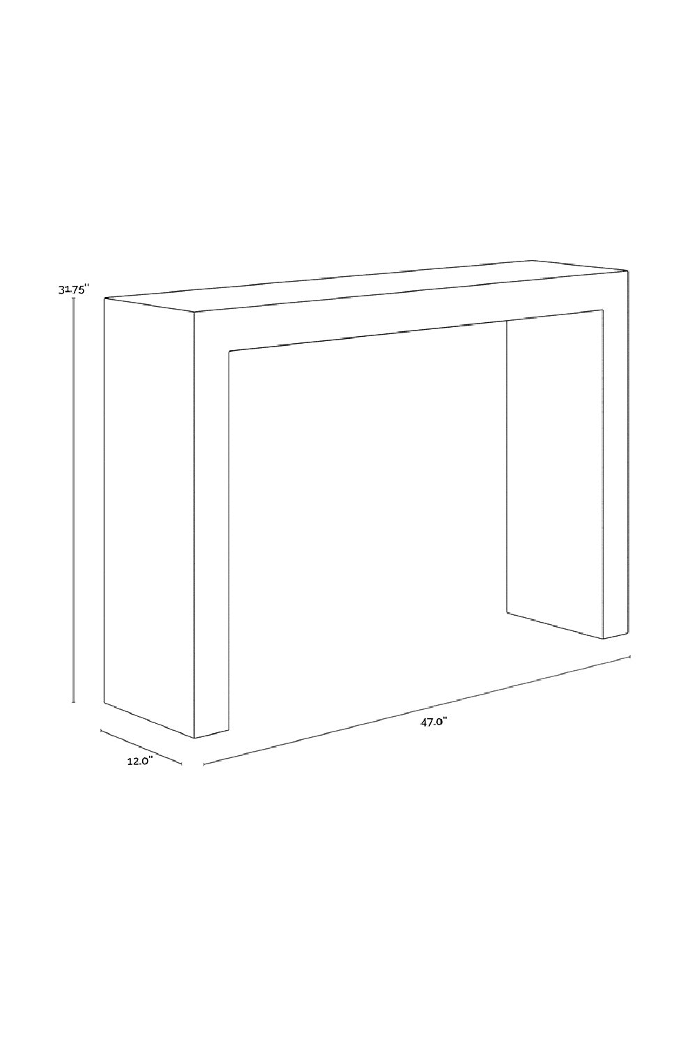 Modern European furniture - Black Minimalist Indoor/Outdoor Console Table - www.oroa.com | Oroa.com