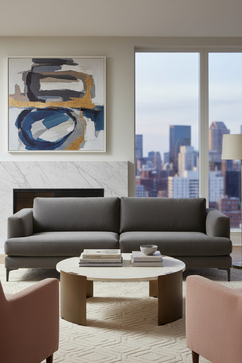 Modern European furniture - Round Concrete Indoor/Outdoor Coffee Table - www.oroa.com | Oroa.com