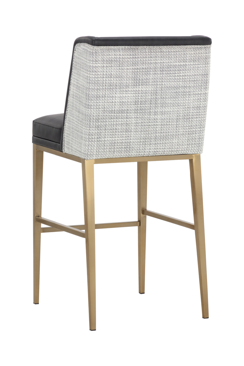 Modern European furniture - Black Bonded Leather Bar Stool - www.oroa.com | Oroa.com