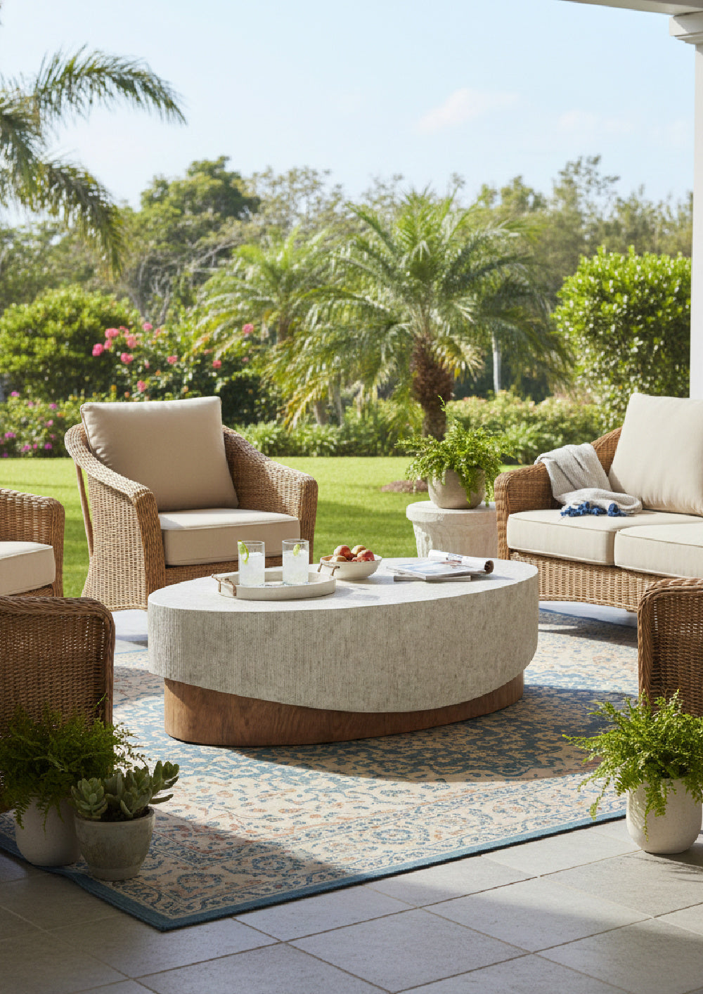 Modern European furniture - Gray Concrete Indoor/Outdoor Coffee Table - www.oroa.com | Oroa.com