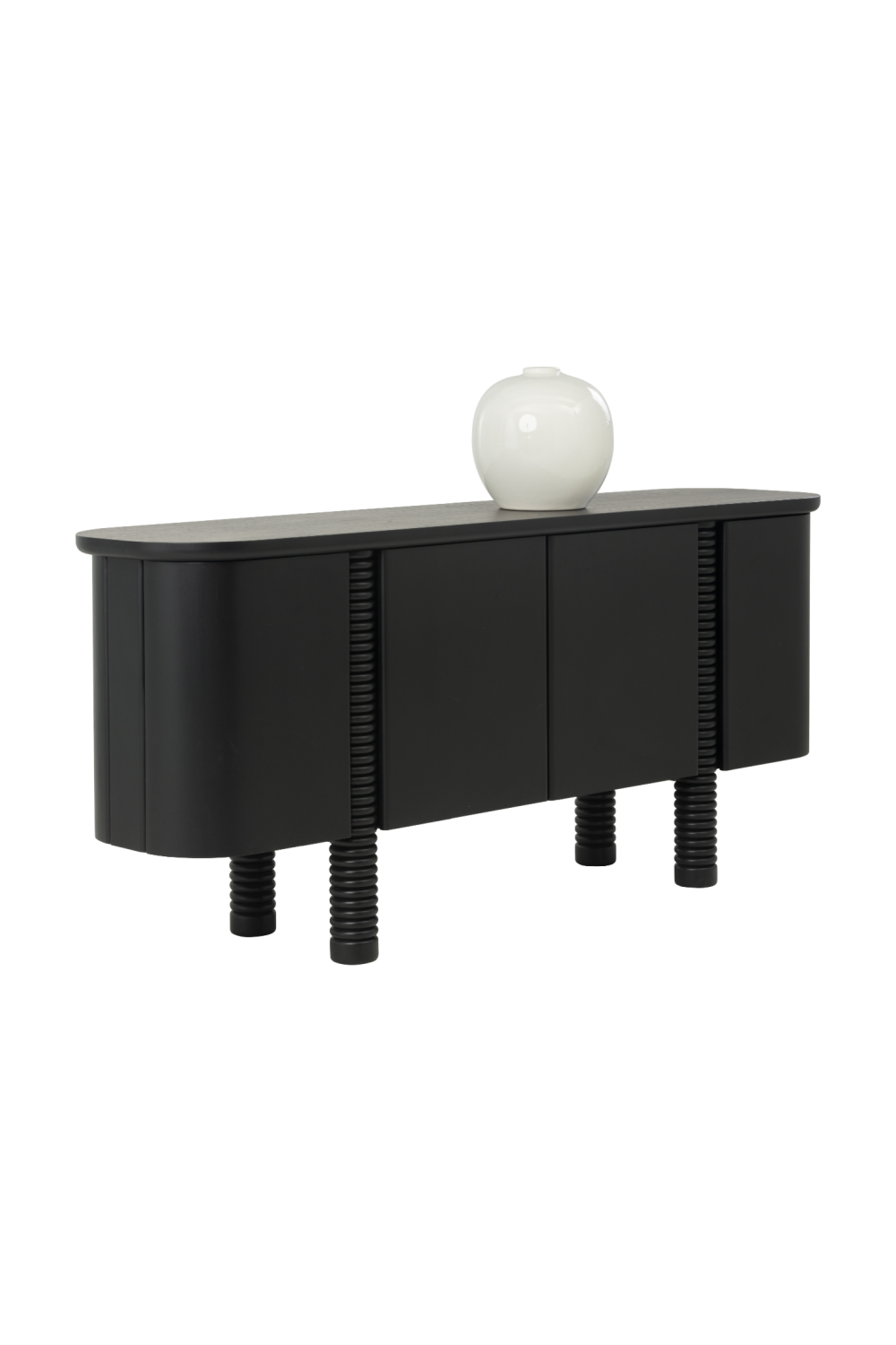 Modern European furniture - Black Oak 4-Door Sideboard - www.oroa.com | Oroa.com