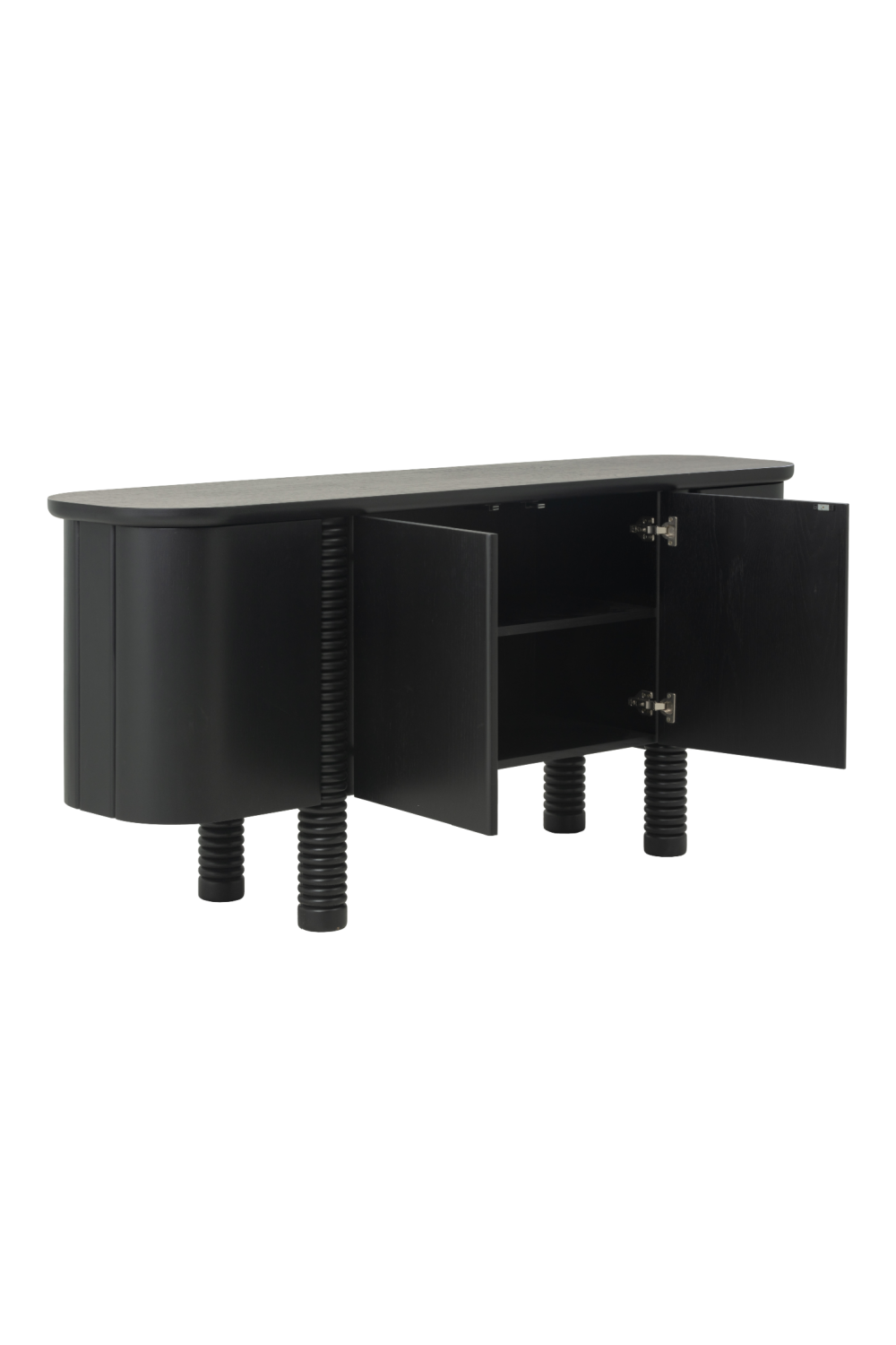 Modern European furniture - Black Oak 4-Door Sideboard - www.oroa.com | Oroa.com