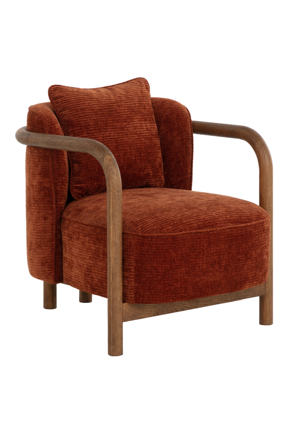 Modern European furniture - Curved Wood Frame Lounge Chair - www.oroa.com | Oroa.com