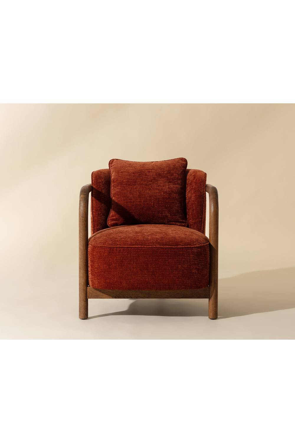 Modern European furniture - Curved Wood Frame Lounge Chair - www.oroa.com | Oroa.com
