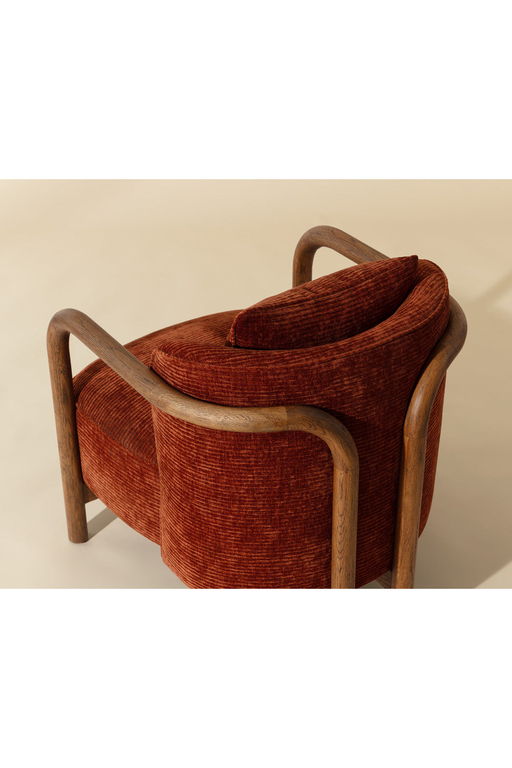 Modern European furniture - Curved Wood Frame Lounge Chair - www.oroa.com | Oroa.com