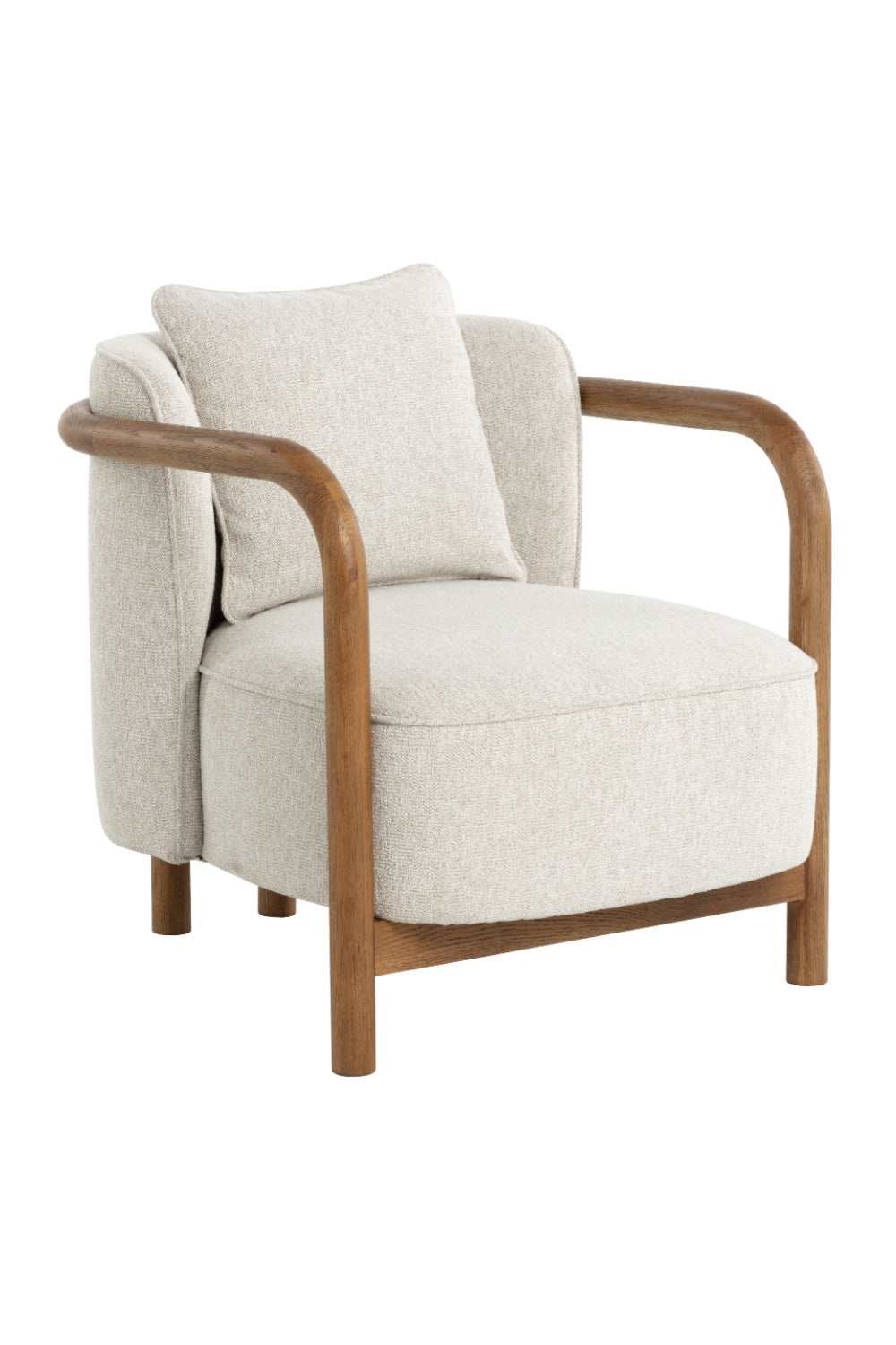 Modern European furniture - Curved Wood Frame Lounge Chair - www.oroa.com | Oroa.com