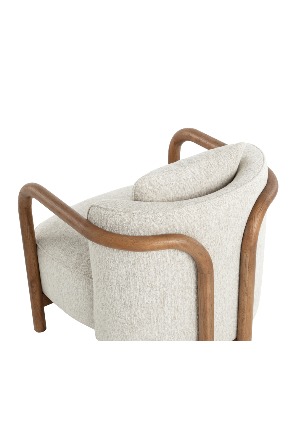 Modern European furniture - Curved Wood Frame Lounge Chair - www.oroa.com | Oroa.com
