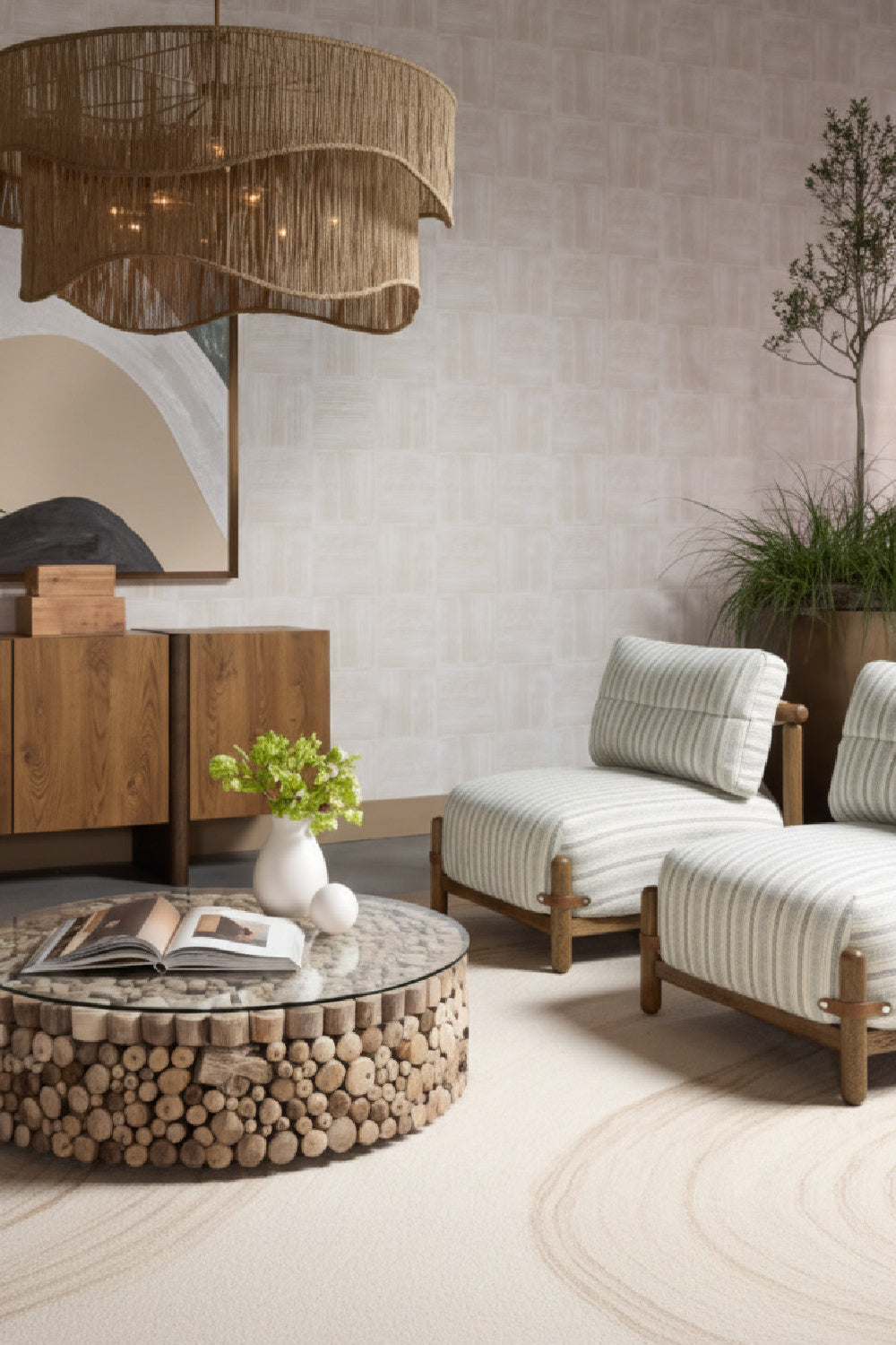 Modern European furniture - Stripe Pattern Lounge Chair - www.oroa.com | Oroa.com