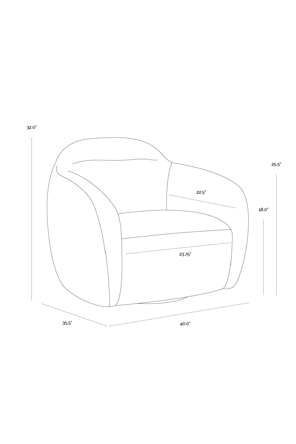 Modern European furniture - Modern Swivel Lounge Chair - www.oroa.com | Oroa.com