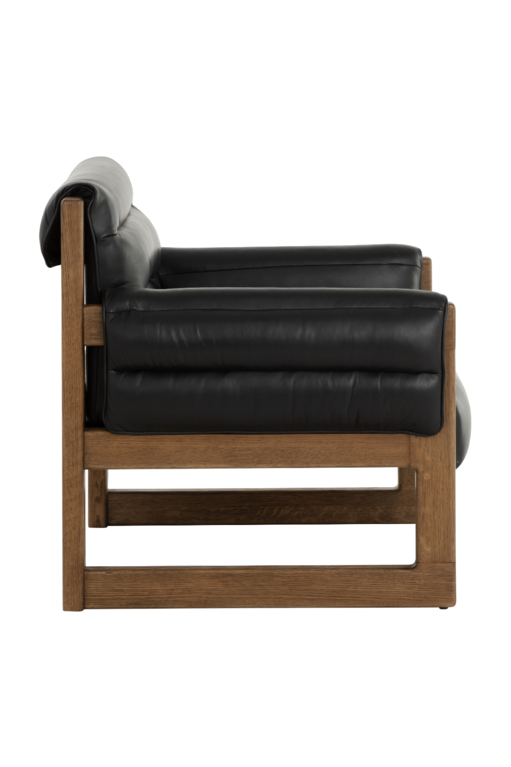 Modern European furniture - Tufted Black Leather Lounge Chair - www.oroa.com | Oroa.com
