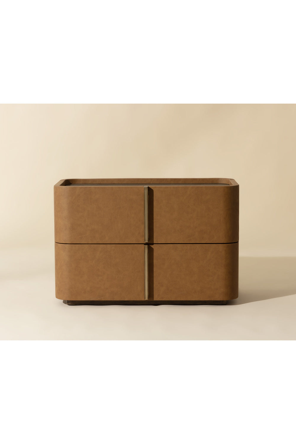 Modern European furniture - Leather-Look 2-Drawer Nightstand - www.oroa.com | Oroa.com