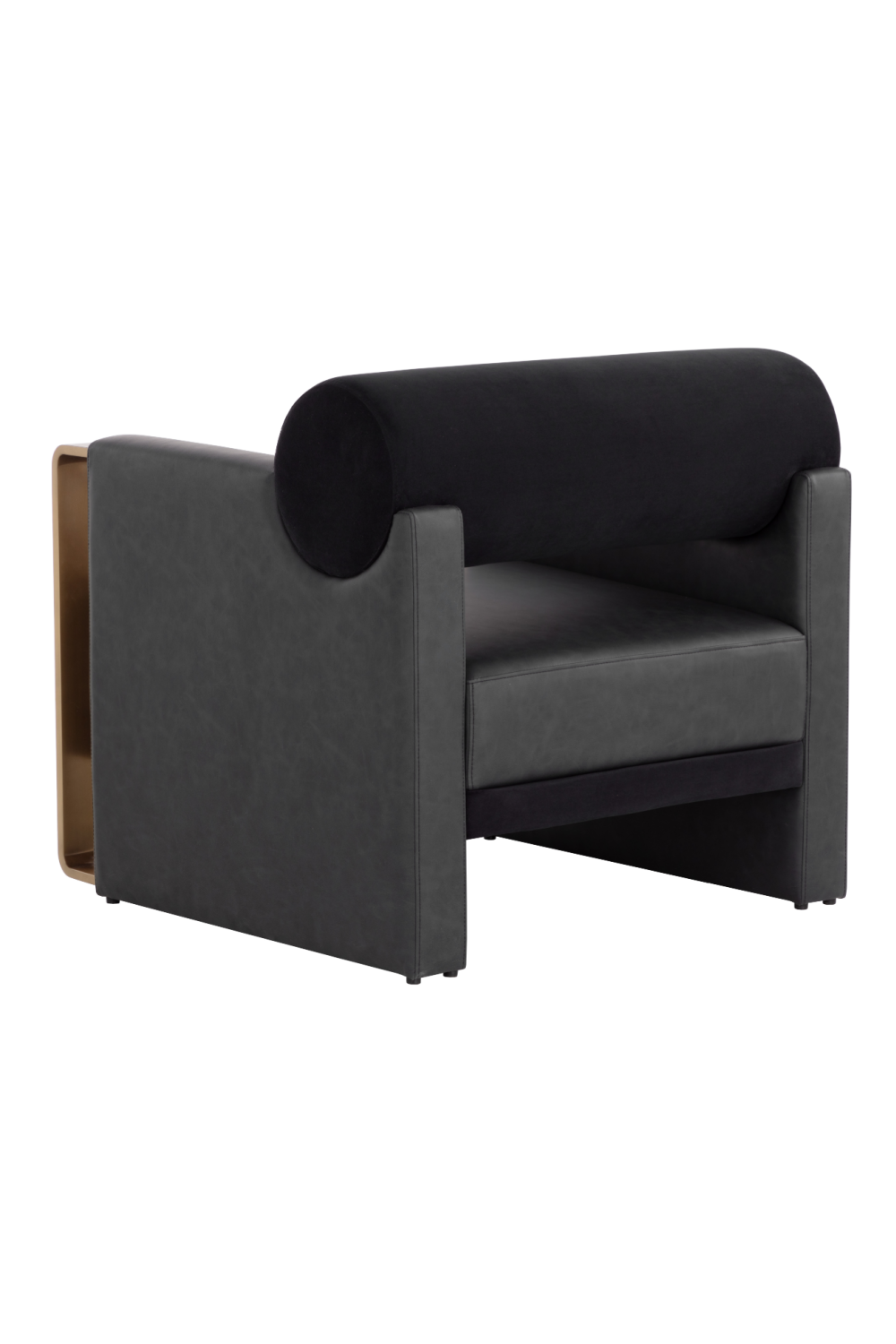 Modern European furniture - Black Bolster-Back Lounge Chair - www.oroa.com | Oroa.com