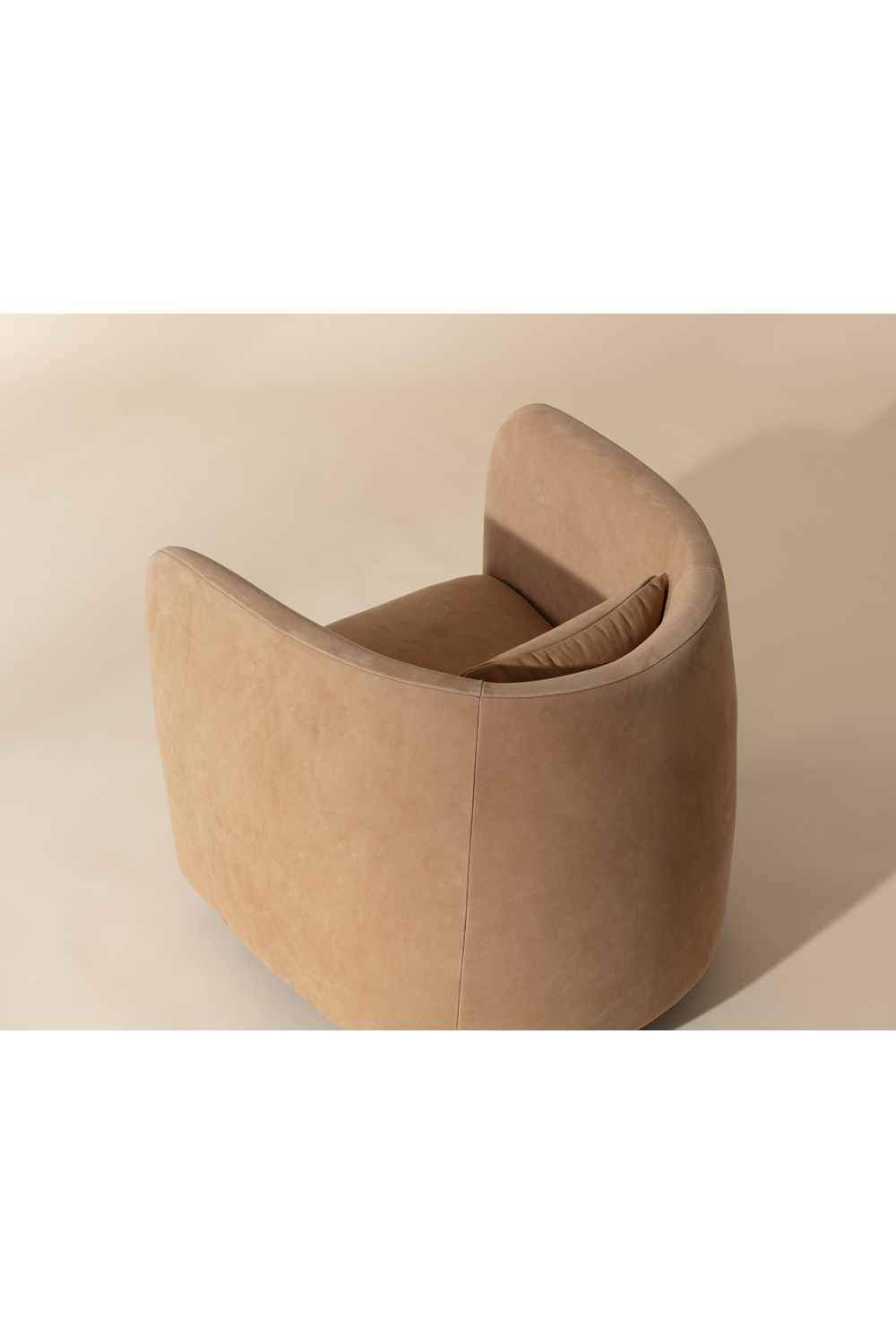Modern European furniture - Nubuck Leather Swivel Lounge Chair - www.oroa.com | Oroa.com