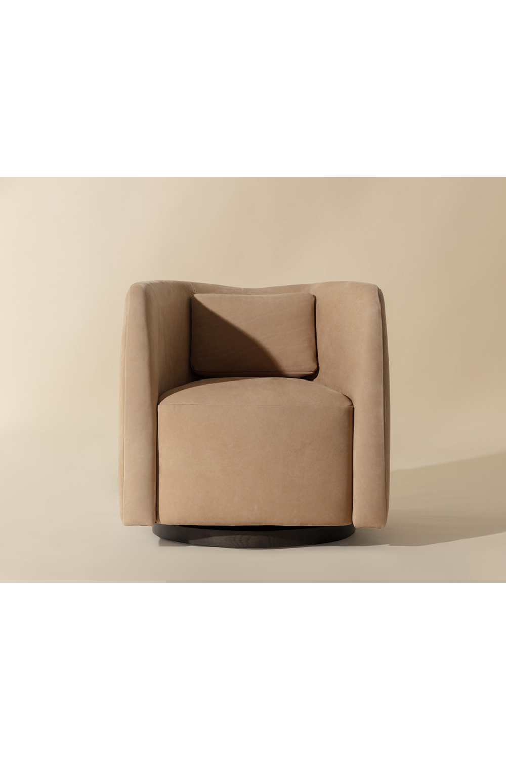 Modern European furniture - Nubuck Leather Swivel Lounge Chair - www.oroa.com | Oroa.com