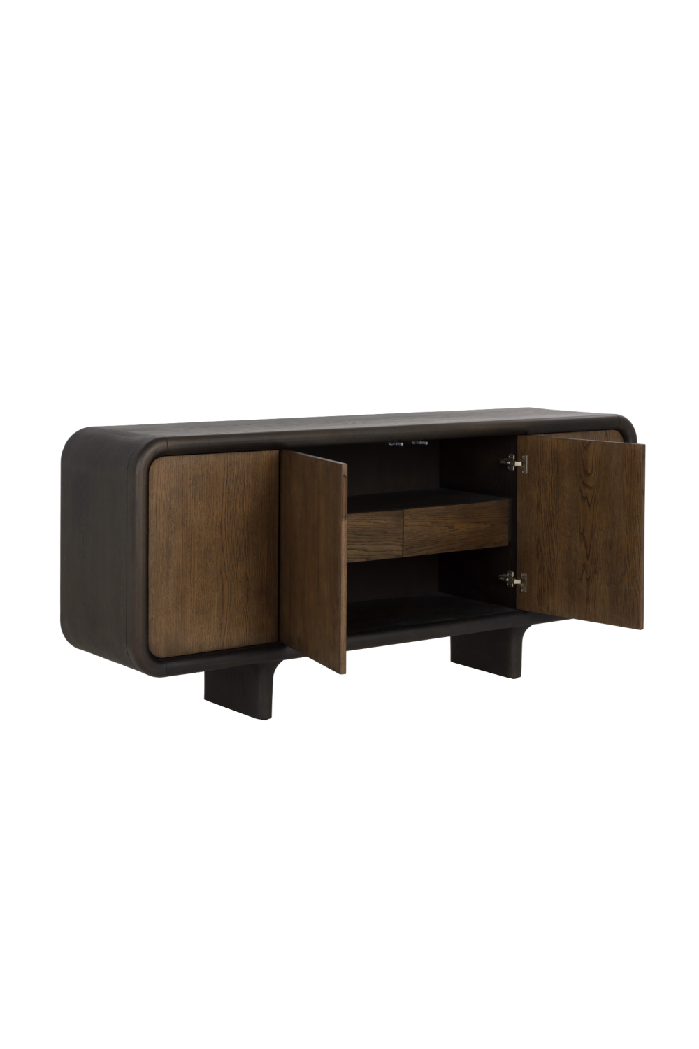 Modern European furniture - Brown Oak 4-Door Sideboard - www.oroa.com | Oroa.com