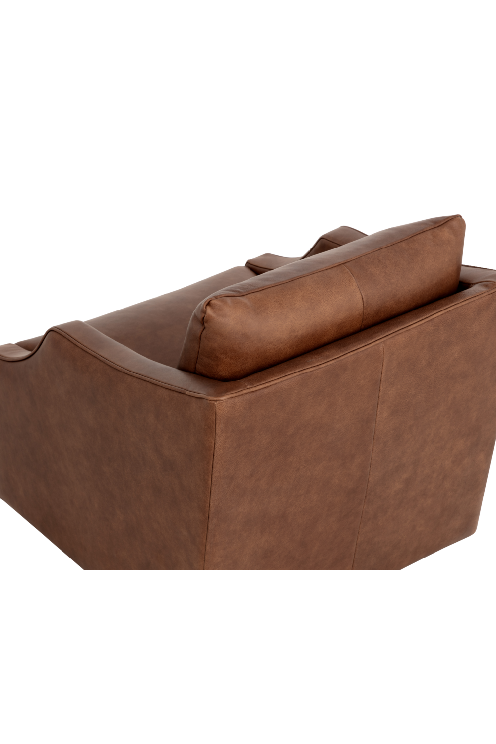 Modern European furniture - Leather Sloped-Arm Swivel Lounge Chair - www.oroa.com | Oroa.com