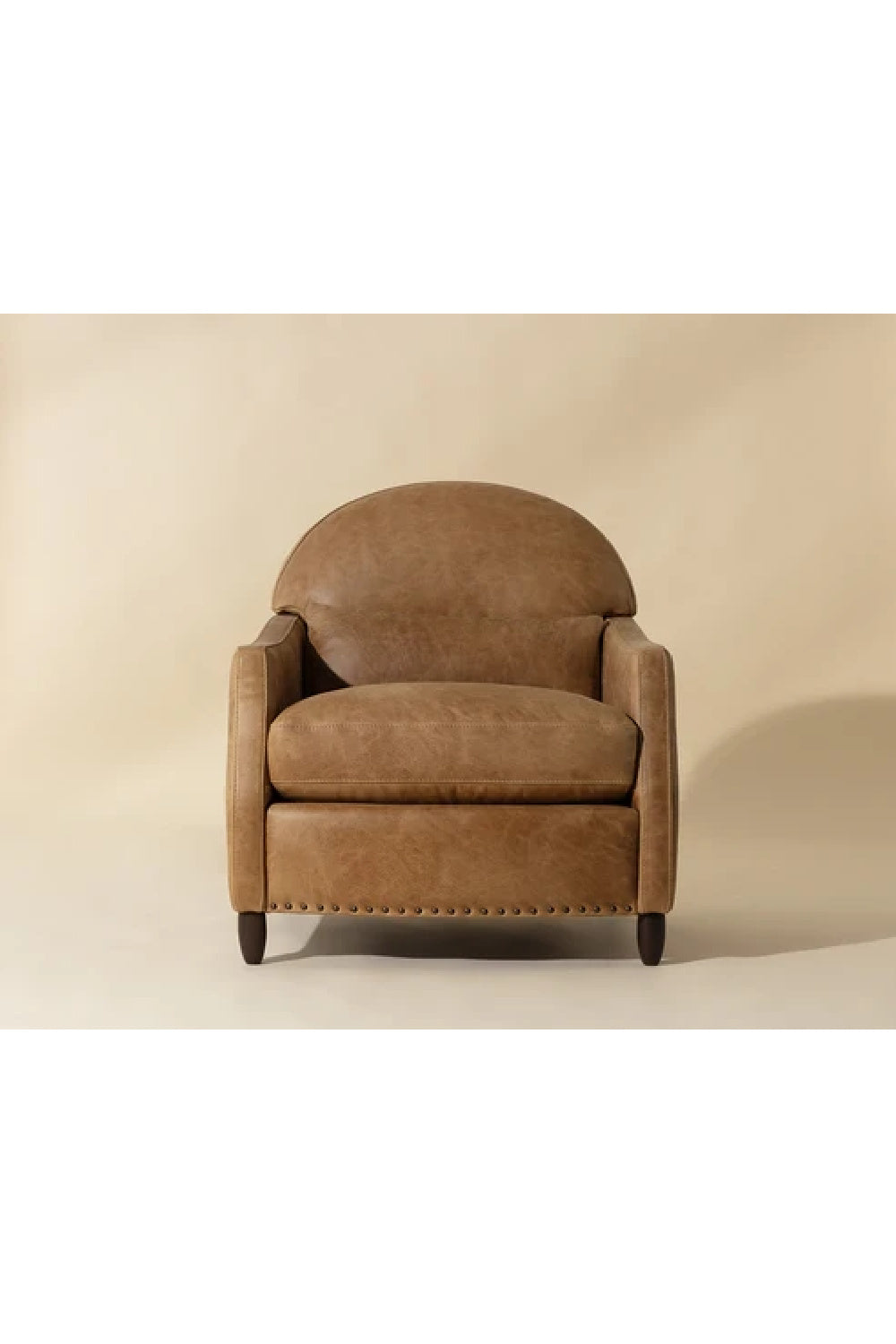 Modern European furniture - Brown Italian Leather Lounge Chair - www.oroa.com | Oroa.com
