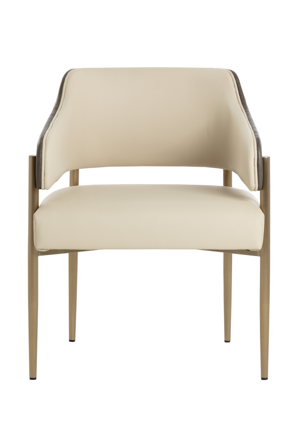 Modern European furniture - Cream Leather Dining Armchair - www.oroa.com | Oroa.com