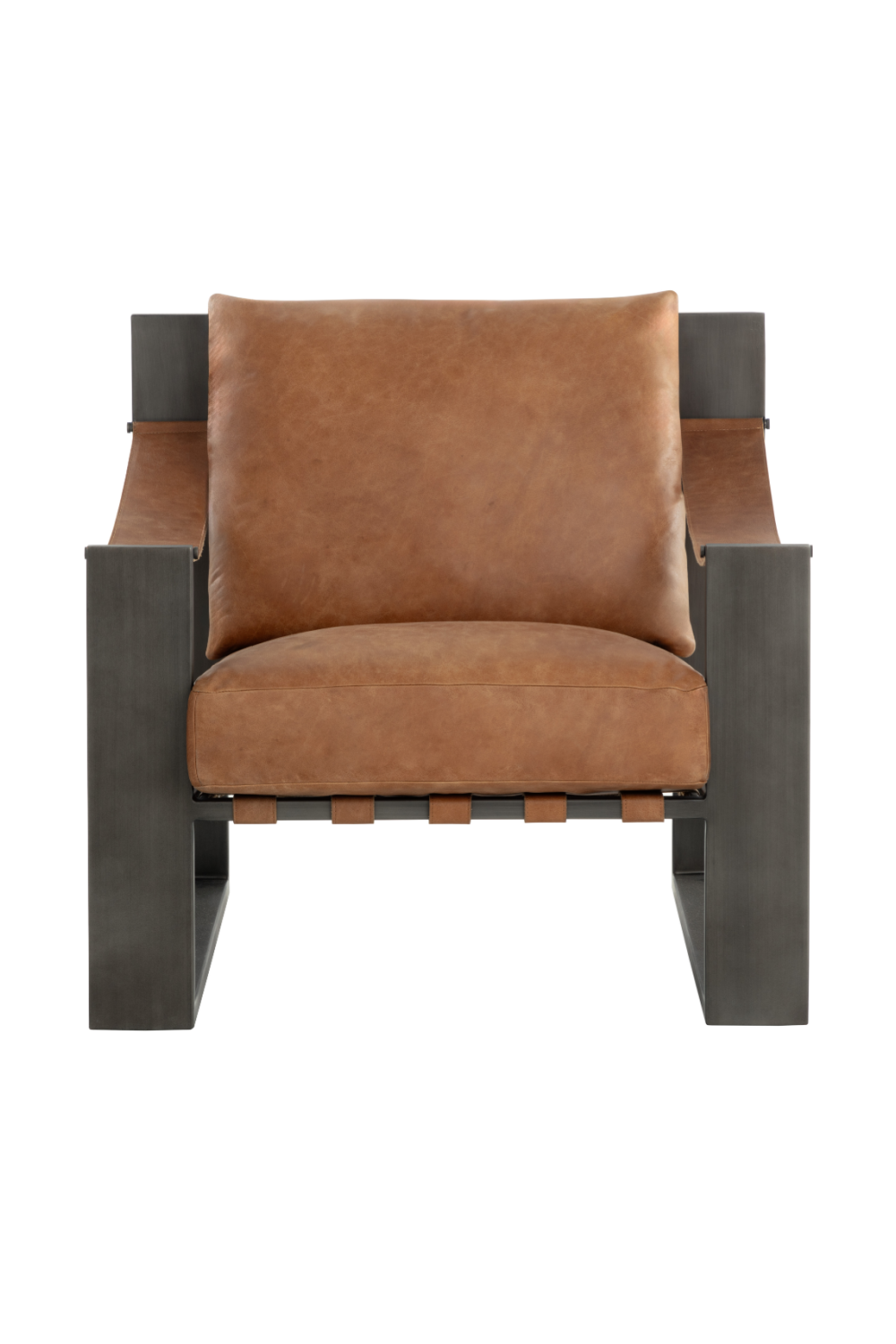 Modern European furniture - Leather Strapped Lounge Chair - www.oroa.com | Oroa.com