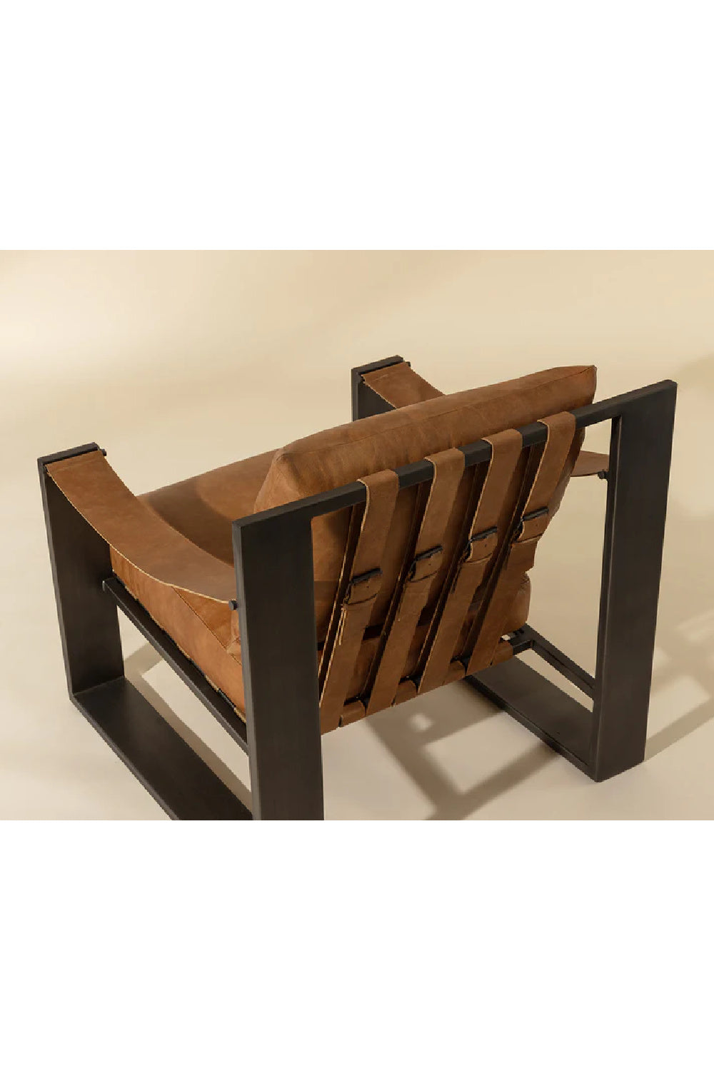 Modern European furniture - Leather Strapped Lounge Chair - www.oroa.com | Oroa.com