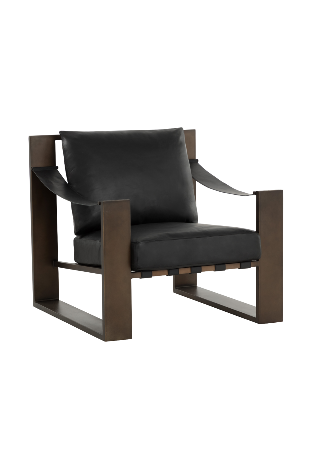 Modern European furniture - Leather Strapped Lounge Chair - www.oroa.com | Oroa.com