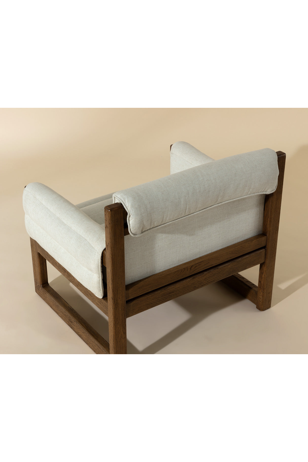 Modern European furniture - Tufted White Linen Lounge Chair - www.oroa.com | Oroa.com