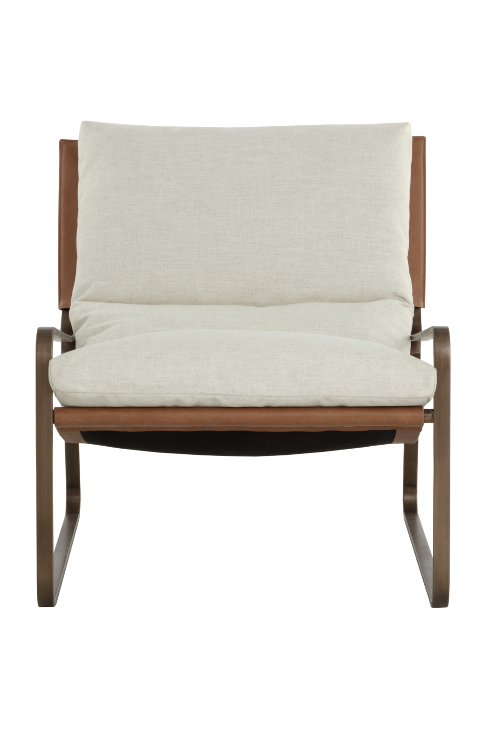 Modern European furniture - White Linen Scooped Lounge Chair - www.oroa.com | Oroa.com