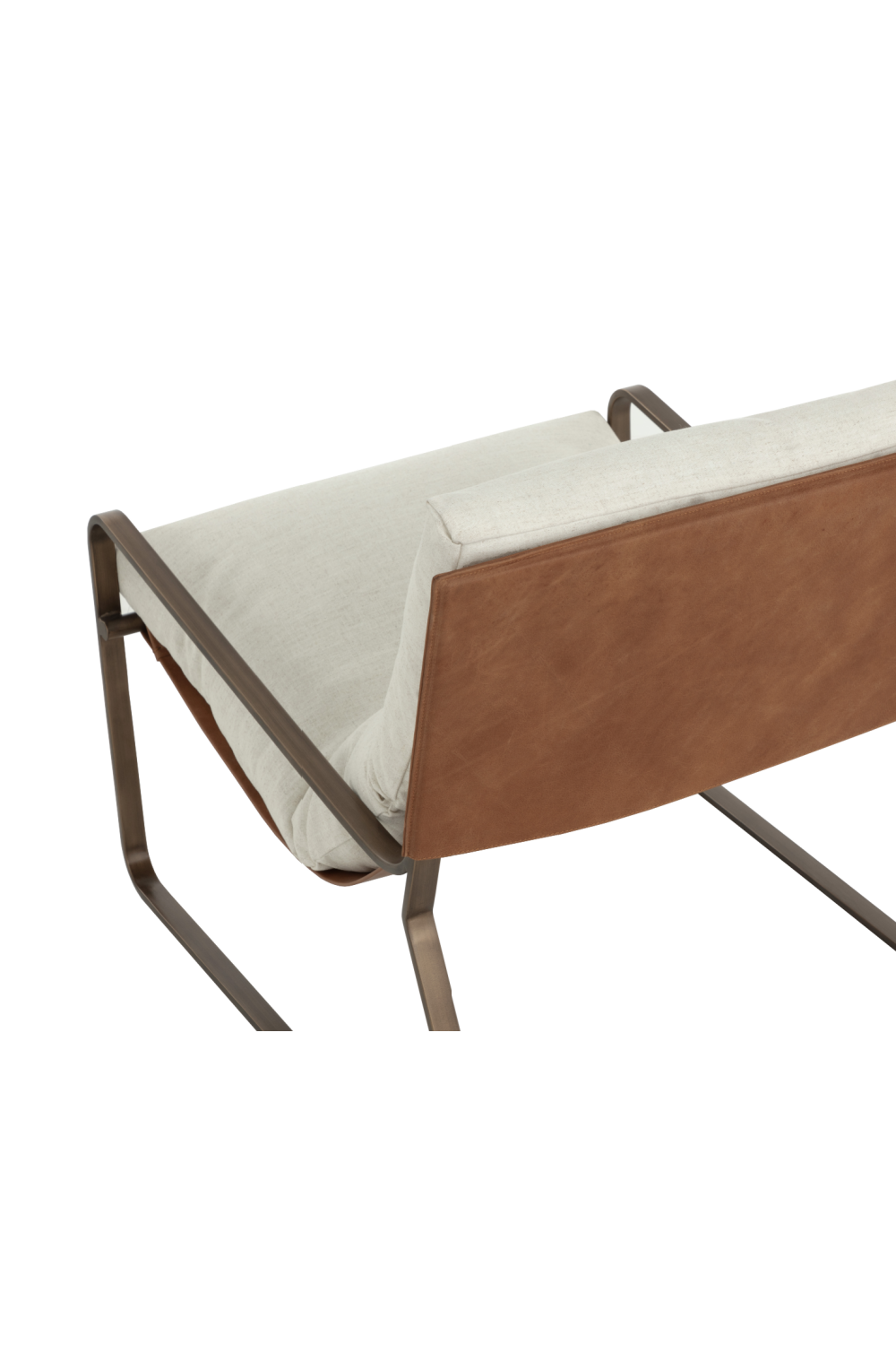 Modern European furniture - White Linen Scooped Lounge Chair - www.oroa.com | Oroa.com