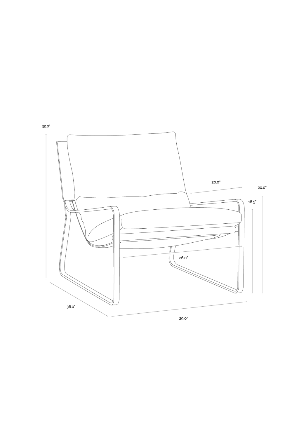 Modern European furniture - White Linen Scooped Lounge Chair - www.oroa.com | Oroa.com