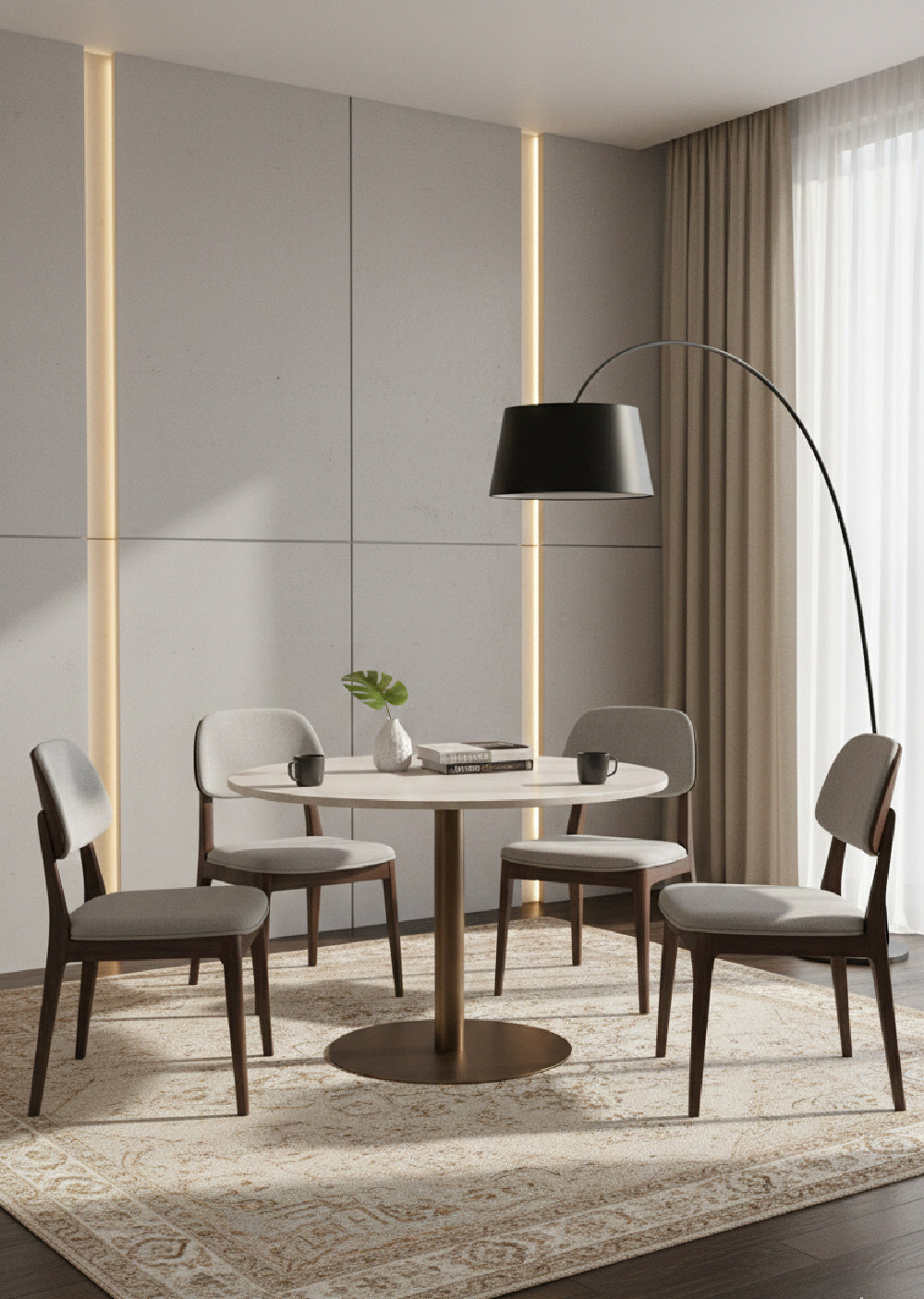 Modern European furniture - White Marble Round Bistro Table - www.oroa.com | Oroa.com