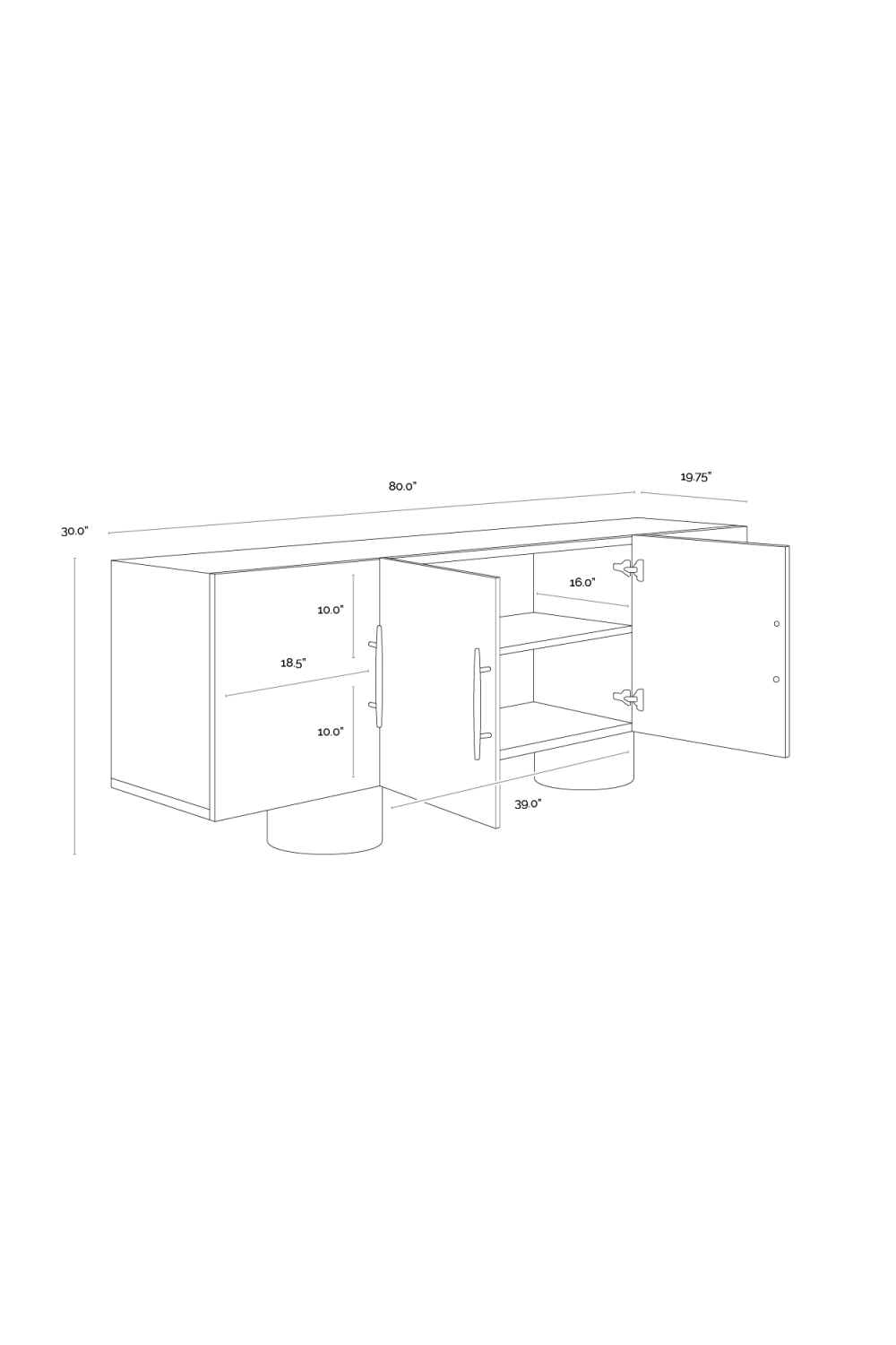 Modern European furniture - Maple Burl 4-Door Sideboard - www.oroa.com | Oroa.com