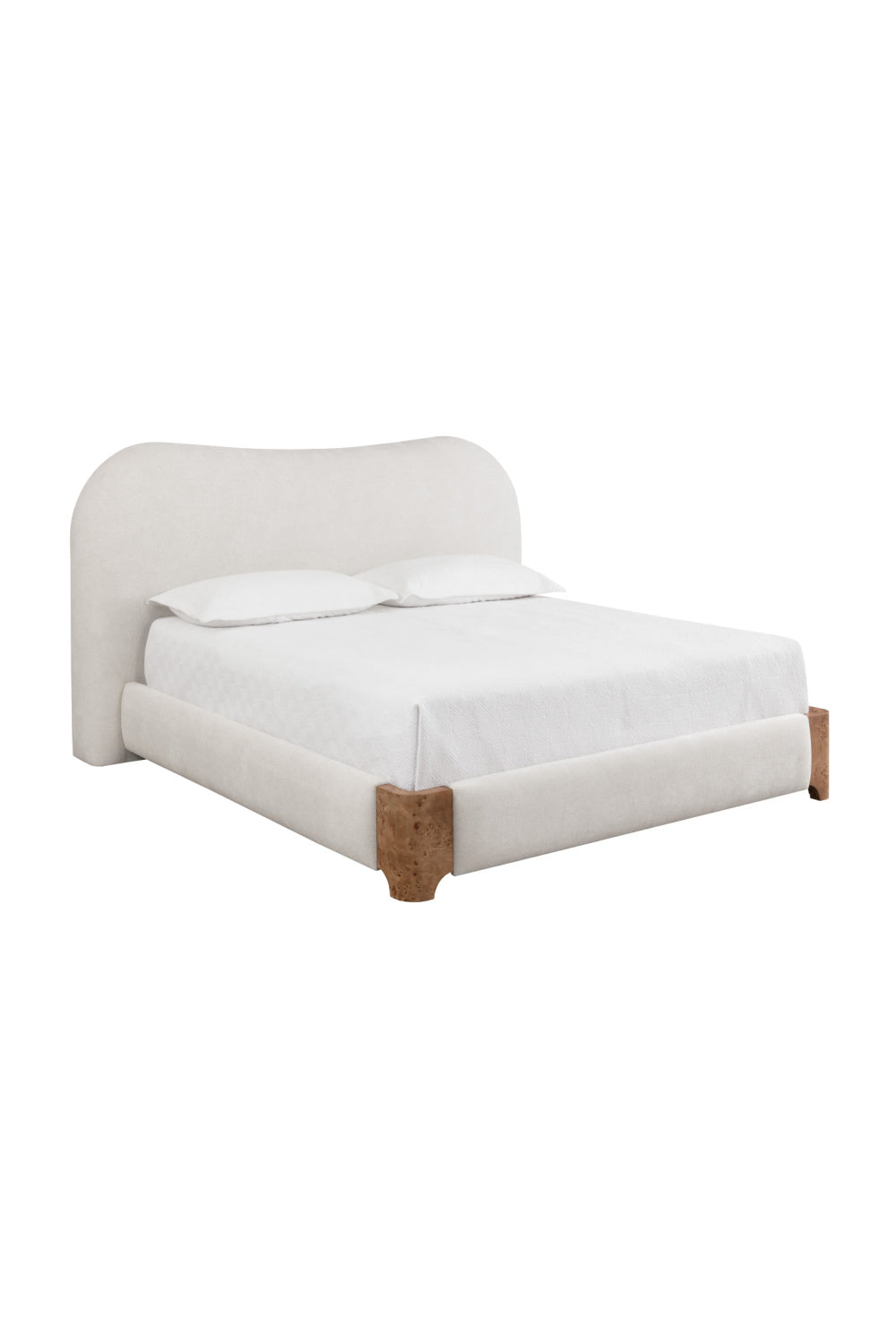 Modern European furniture - White Curved King Bed - www.oroa.com | Oroa.com