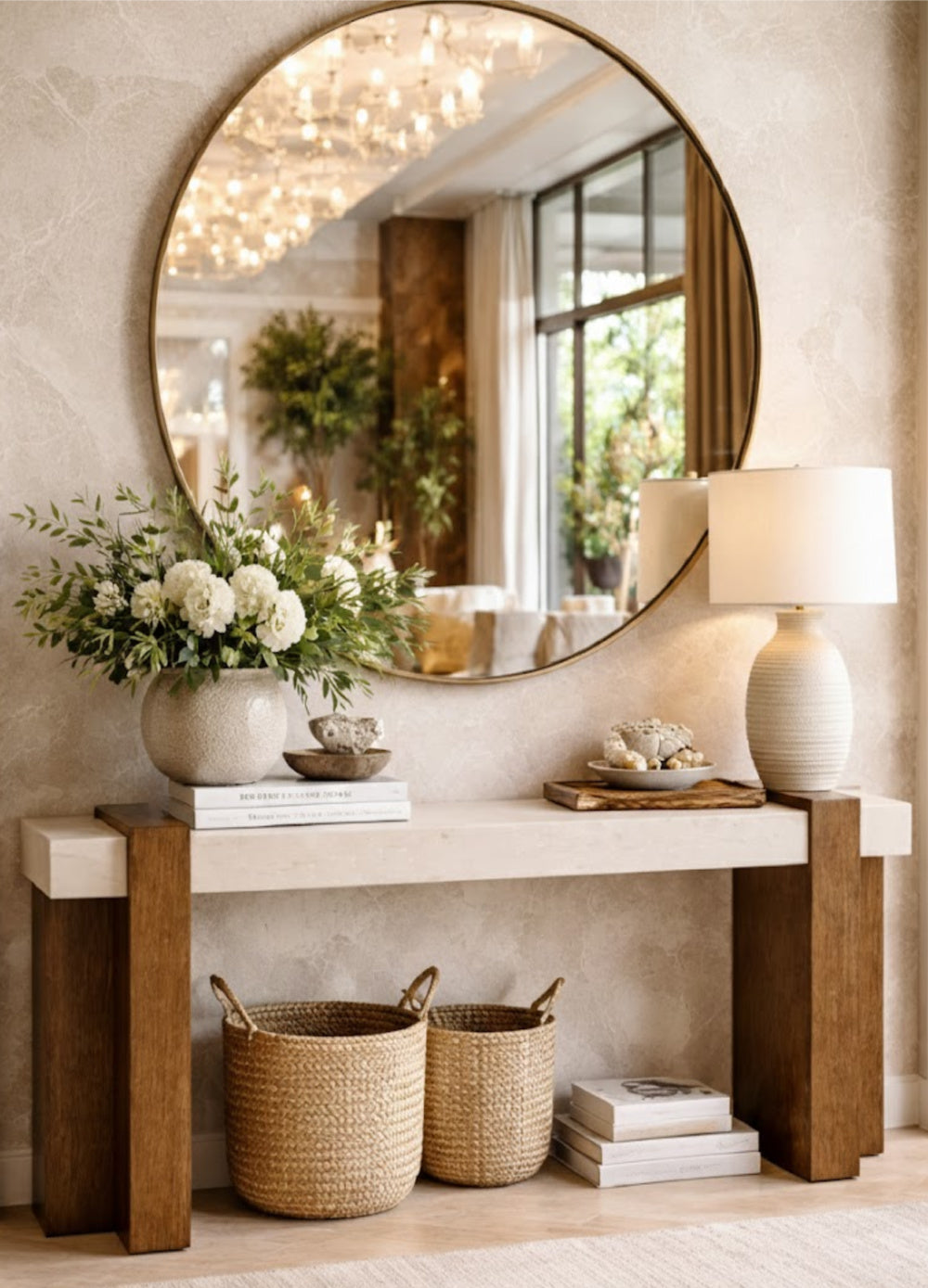 Modern European furniture - Interlocked Wooden Legs Console Table - www.oroa.com | Oroa.com