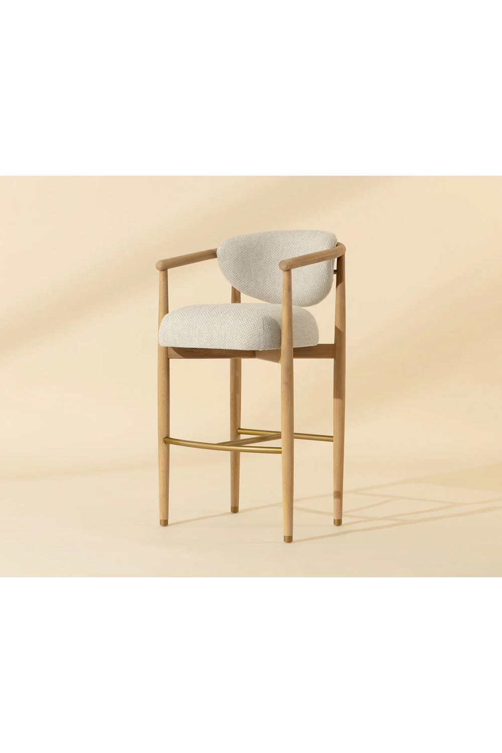 Modern European furniture - Solid Oak Framed Bar Stool - www.oroa.com | Oroa.com