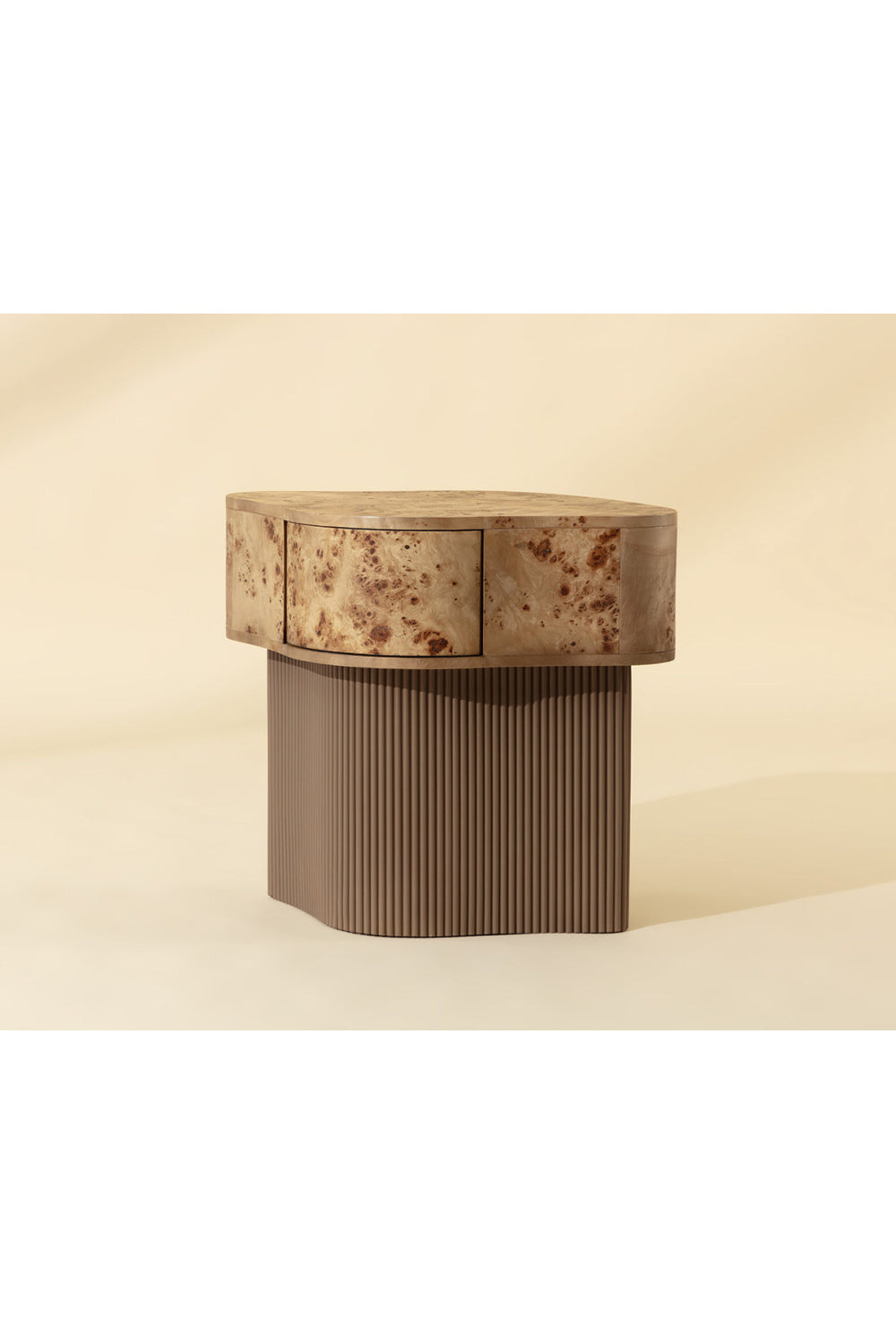 Modern European furniture - Freeform Burl Veneer Nightstand - www.oroa.com | Oroa.com