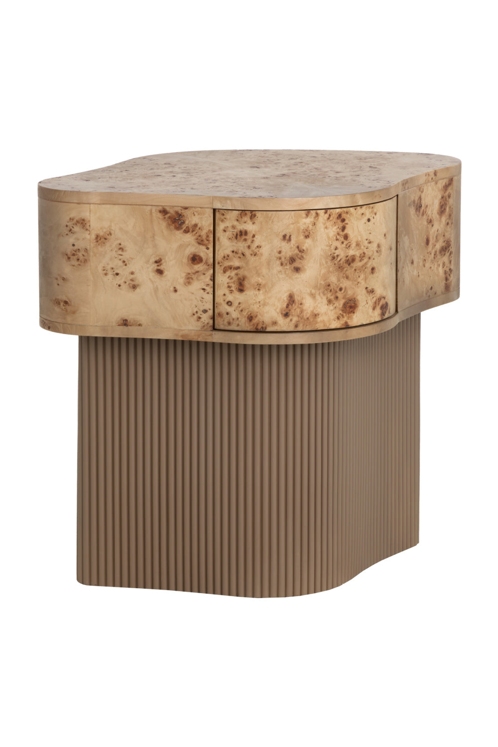 Modern European furniture - Freeform Burl Veneer Nightstand - www.oroa.com | Oroa.com