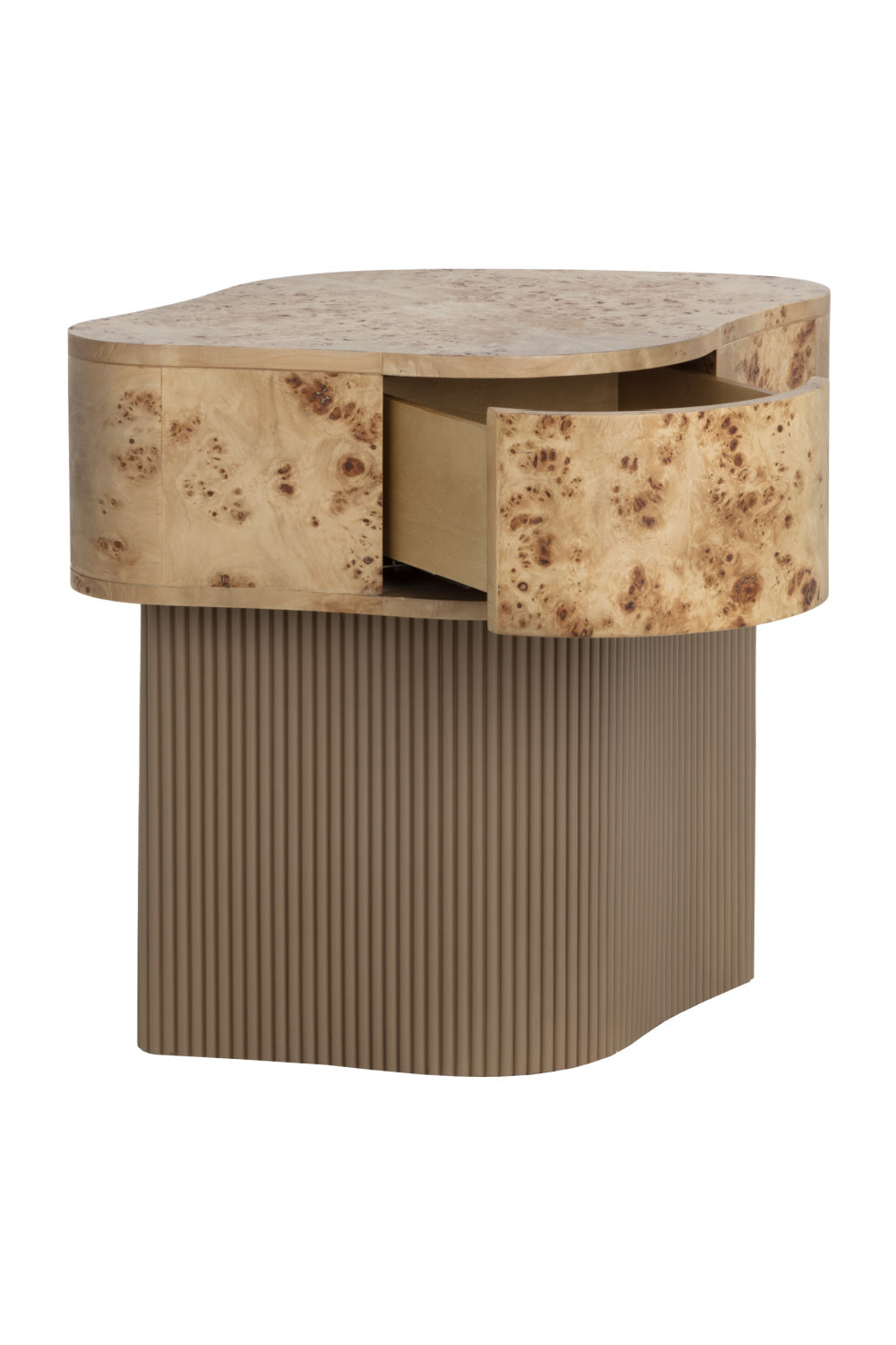 Modern European furniture - Freeform Burl Veneer Nightstand - www.oroa.com | Oroa.com