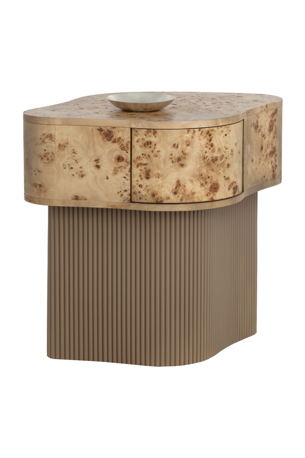 Modern European furniture - Freeform Burl Veneer Nightstand - www.oroa.com | Oroa.com