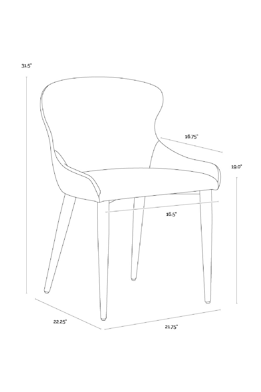 Modern European furniture - Leather Look Modern Dining Chairs (2) - www.oroa.com | Oroa.com